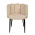 Stain-resistant velvet chair - CONNOR Color Beige