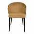 Stain-resistant velvet chair - TREVOR Color Brown
