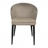 Stain-resistant velvet chair - TREVOR Color Taupe