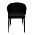 Vlekbestendige fluwelen stoel - TREVOR Kleur Zwart