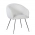 Fabric club chair with armrests, 62x60xH79 cm Color White