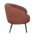 Round Club armchair in high-quality fabric, 74x68xH74 cm