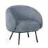 Round Club armchair in high-quality fabric, 74x68xH74 cm Color Grey