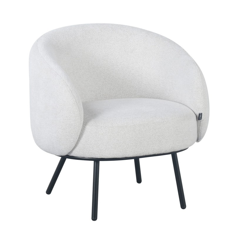 Round Club armchair in high-quality fabric, 74x68xH74 cm