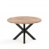 Wooden table with black foot, EP 2.6cm H76cm - SPRING