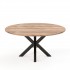 Table ronde en bois massif avec pied noir H76cm - SPRING