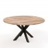 Table ronde en bois massif avec pied noir H76cm - SPRING