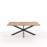 Solid wood rectangular dining table with black leg - EMMA - NOMAD