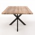 Table à manger rectangulaire en bois massif avec pied noir- EMMA - NOMAD