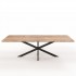 Solid wood rectangular dining table with black leg - EMMA - NOMAD
