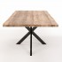Table à manger rectangulaire en bois massif avec pied noir- EMMA - NOMAD