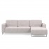 Beige velvet corner sofa, 318x182xH98 cm - MADERA Right / Left Right
