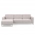 Beige velvet corner sofa, 318x182xH98 cm - MADERA