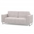 3-seater sofa in beige velvet, 225x100xH93 cm - MADERA