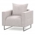 Beige velvet armchair, 80x84xH85 cm - MADERA
