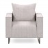 Beige velvet armchair, 80x84xH85 cm - MADERA