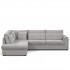 5-6 seater corduroy corner sofa, 302x225xH92 cm - PHOENIX Color Gris clair