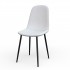 Scandinavian style KLARY chair in velvet, black legs