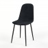 Scandinavian style KLARY chair in velvet, black legs Color Black