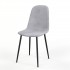 Scandinavian style KLARY chair in velvet, black legs Color Grey