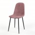 Scandinavian style KLARY chair in velvet, black legs Color Pink