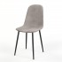 Scandinavian style KLARY chair in velvet, black legs Color Taupe