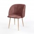 Fluwelen stoel, 55.5x60xH83 cm - YPOS Kleur Roze