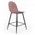 Velvet bar stool with black legs, 41x51.5xH106 cm - KLARY