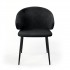 Chaise en tissu pieds noirs, 60x50xH80 cm - FIDJI