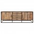 Mango wood sideboard, 210x45xH75cm - ALEXIA