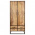 Mango wood china cabinet, 90x45xH200cm - ALEXIA