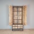 Mango wood china cabinet, 90x45xH200cm - ALEXIA