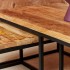 Set de 2 tables basses en bois de manguier, 20x60xH42cm, 50x50xH35cm - ALEXIA