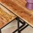 Set of 2 mango wood coffee tables, 20x60xH42cm, 50x50xH35cm - ALEXIA