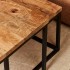 Set de 2 tables basses en bois de manguier, 20x60xH42cm, 50x50xH35cm - ALEXIA