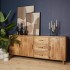 Mango wood china cabinet, 220x45xH90cm - MAYA