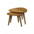 Set de 2 tables basses en bois de manguier, 60x60xH45cm, 50x50xH40cm - MAYA