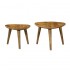 Set de 2 tables basses en bois de manguier, 60x60xH45cm, 50x50xH40cm - MAYA