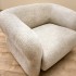 Beige fabric armchair, 110x92xH70cm - ERNEST
