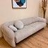 3-seater sofa in beige fabric, 230x92xH70cm - ERNEST