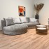 Velvet corner sofa, 354x160xH95cm - OLIVIA Color Taupe