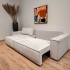 Convertible corner sofa 4/5 places Fabric velvet cottelé 280x150xH90cm - SEATTLE