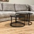 Set of 2 PTMD coffee tables, marble top - NICO