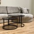 Set of 2 PTMD coffee tables, marble top - NICO