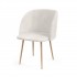Velvet chair, 55,5x60xH83 cm - YPOS Color Beige