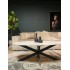 Ovale salontafel met marmeren blad, 130x70xH45CM - VENICE