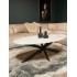 Oval coffee table with marble top, 130x70xH45CM - VENICE