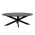Oval dining table with marble top, 200x100x76cm - VENICE