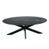 Oval dining table with marble top, 200x100x76cm - VENICE
