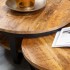 Mango wood coffee table, D90xH43CM